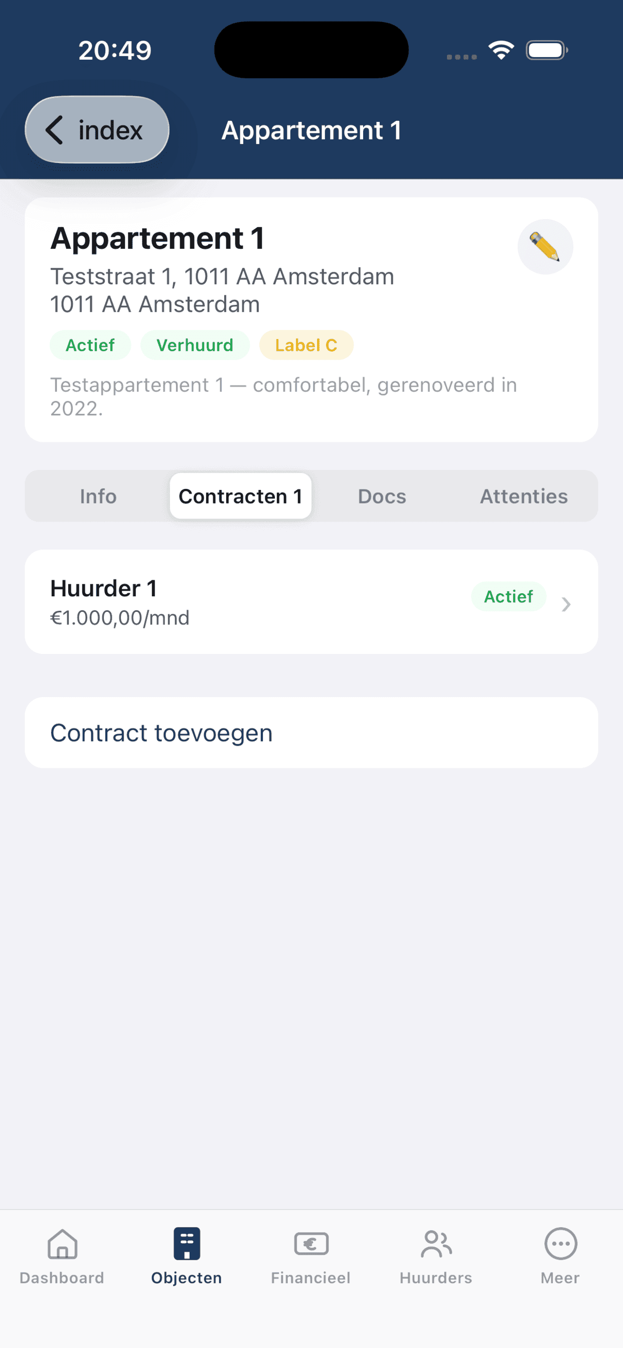 Panddetail in de Fundament-app